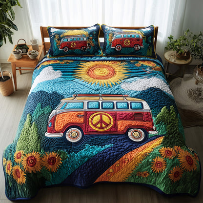 Hippie Van 3-Piece Quilted Bedding Set GFTOTP10908