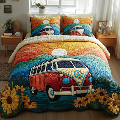 Hippie Van 3-Piece Quilted Bedding Set GFTOTP10909
