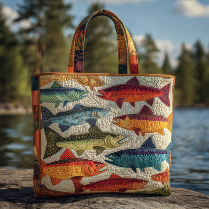 Lakeside Trout Fish Quilted Tote Bag GFTOTP10914
