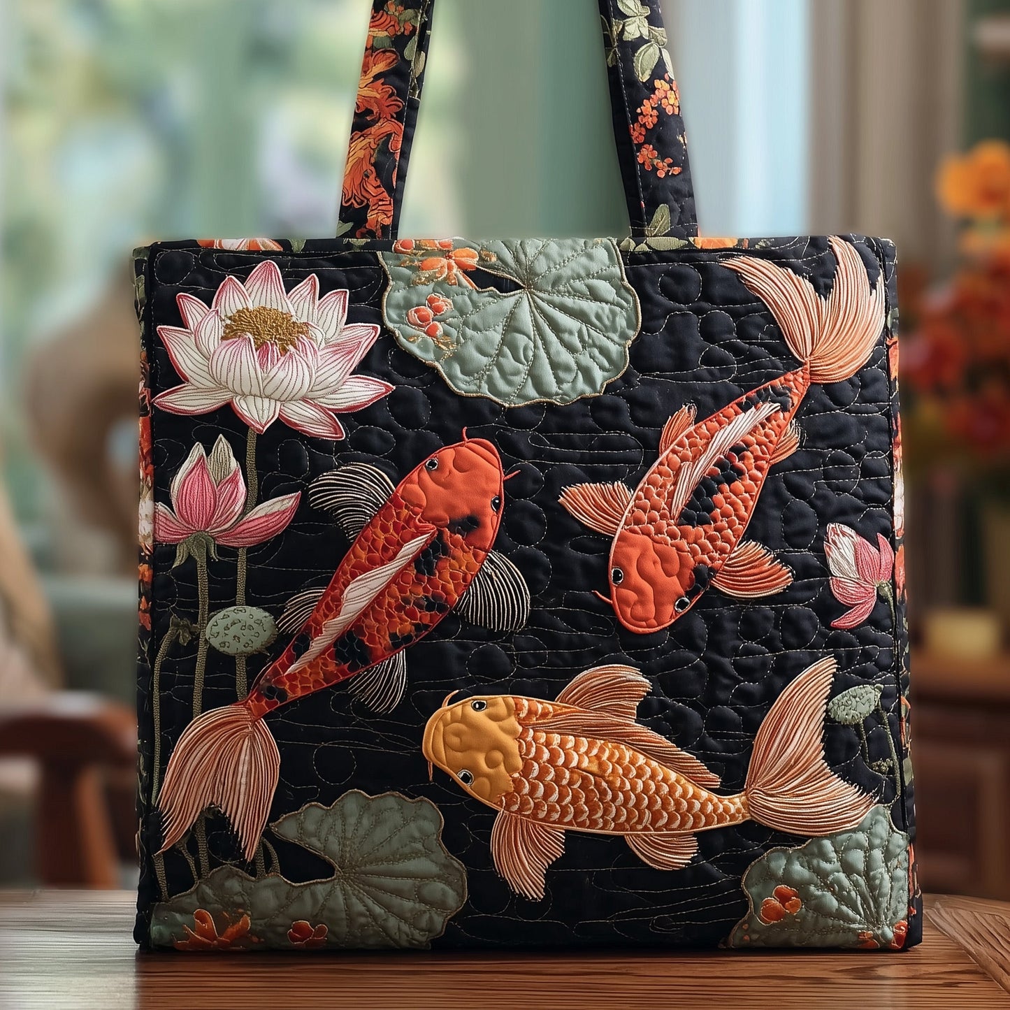 Koi Fish Quilted Tote Bag GFTOTP10923