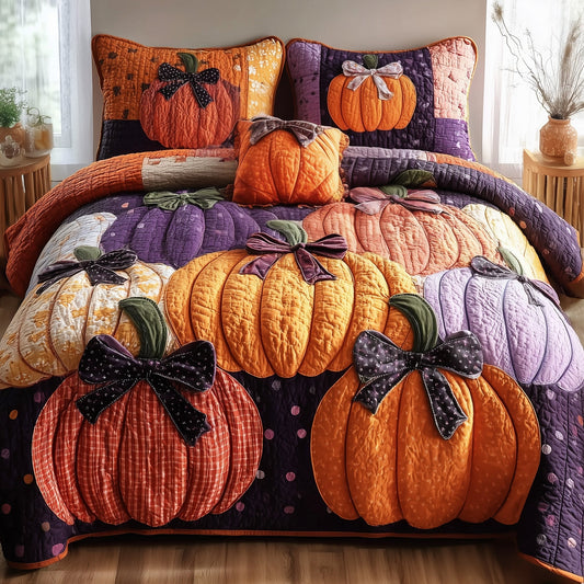Cozy Pumpkin Patch 3-Piece Quilted Bedding Set GFTOTP10929