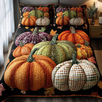 Golden Patch 3-Piece Quilted Bedding Set GFTOTP10932