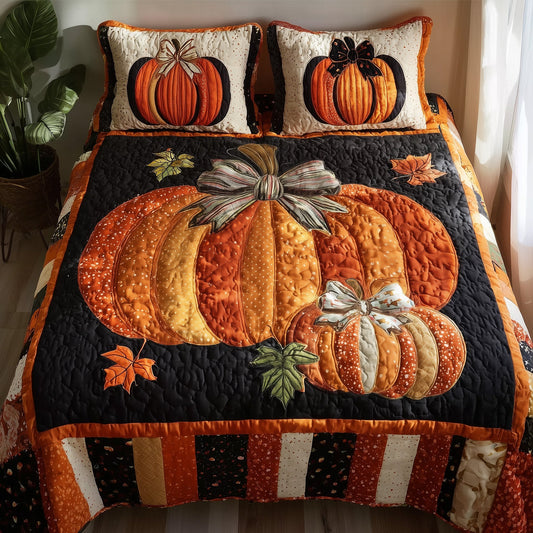 Golden Patch 3-Piece Quilted Bedding Set GFTOTP10934