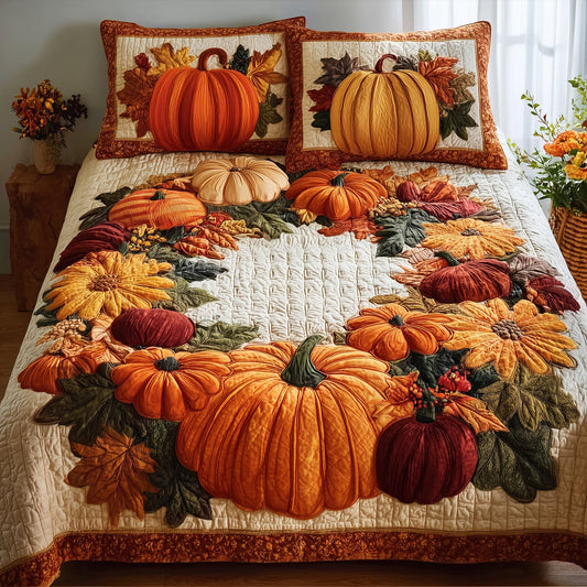 Golden Patch 3-Piece Quilted Bedding Set GFTOTP10935