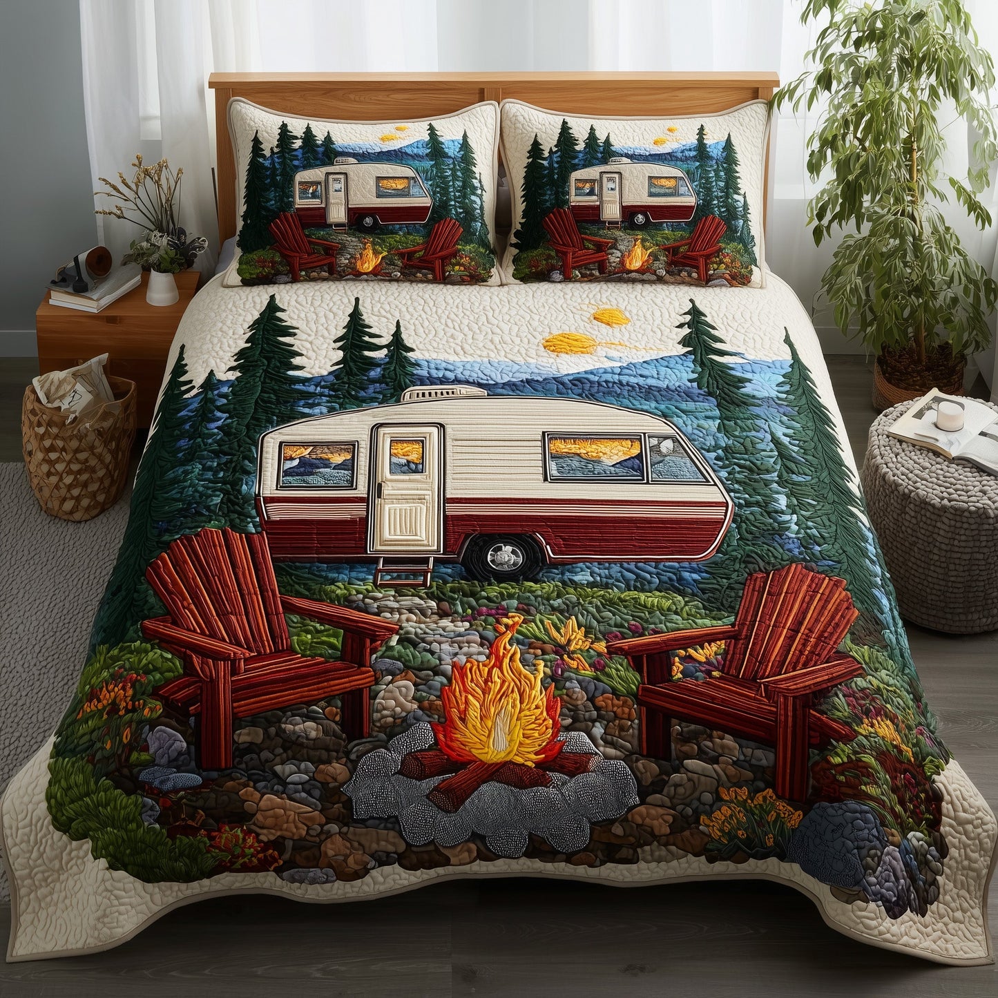 Campfire Dreams 3-Piece Quilted Bedding Set GFTOTP10939