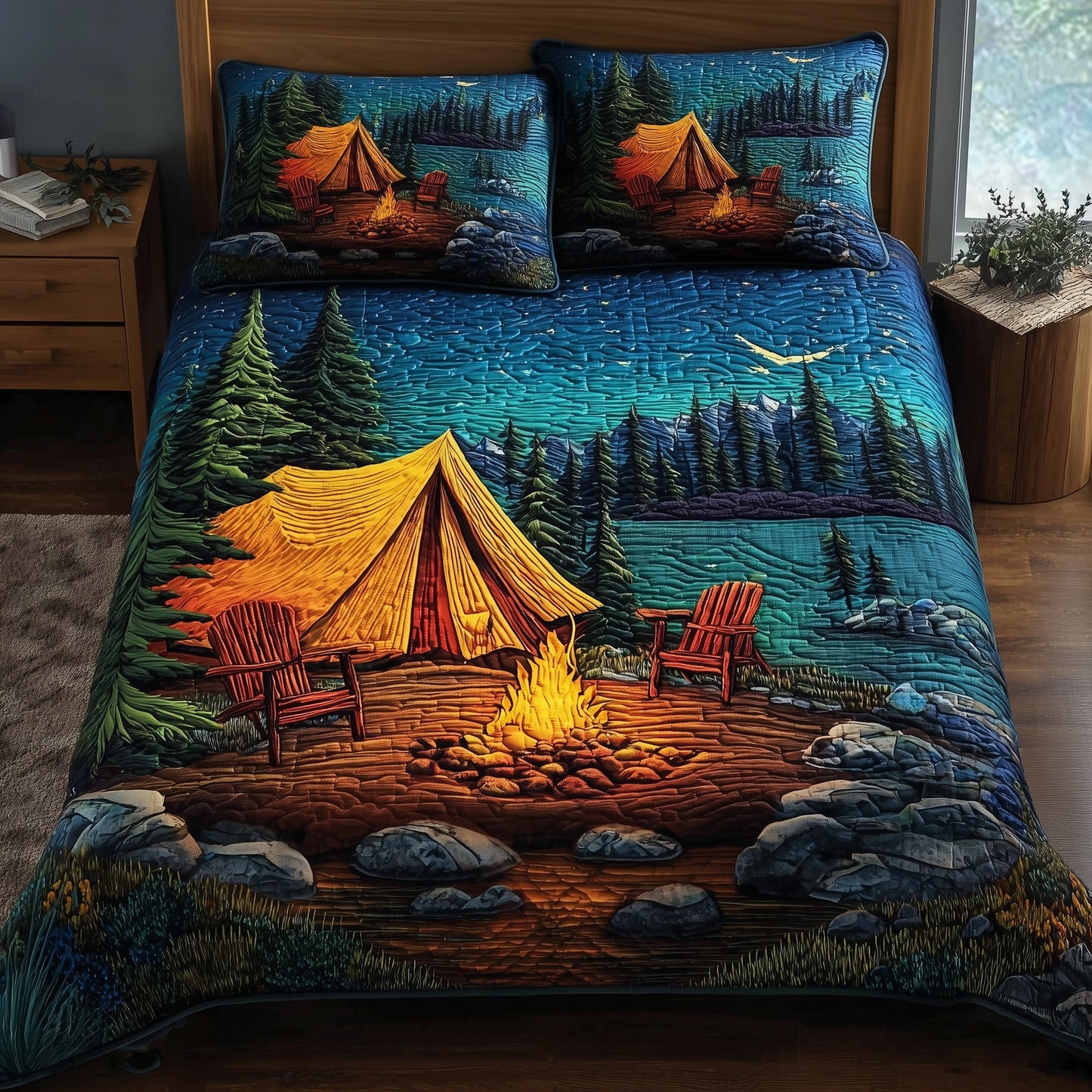 Campfire Dreams 3-Piece Quilted Bedding Set GFTOTP10940
