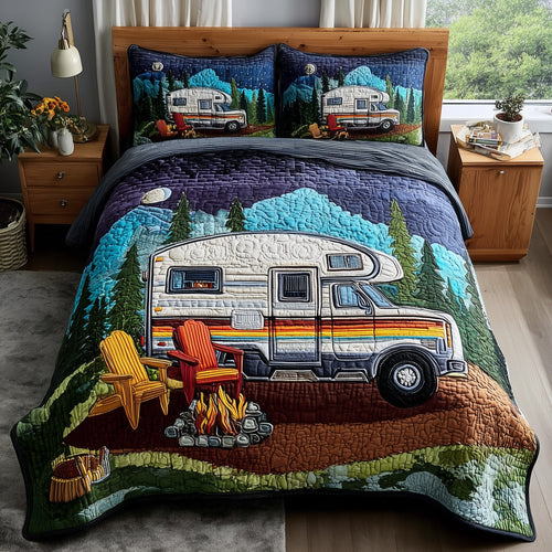 Rustic Campfire 3-Piece Quilted Bedding Set GFTOTP10946