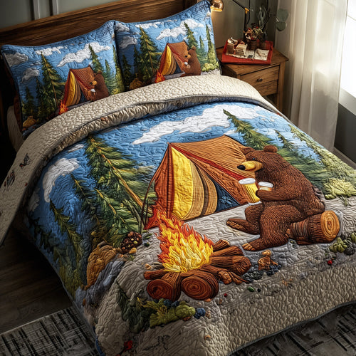 Rustic Campfire 3-Piece Quilted Bedding Set GFTOTP10948
