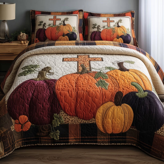 Fall For Jesus 3-Piece Quilted Bedding Set GFTOTP10951