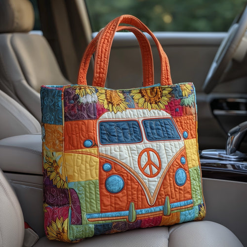 Hippie Van Quilted Tote Bag GFTOTP10974