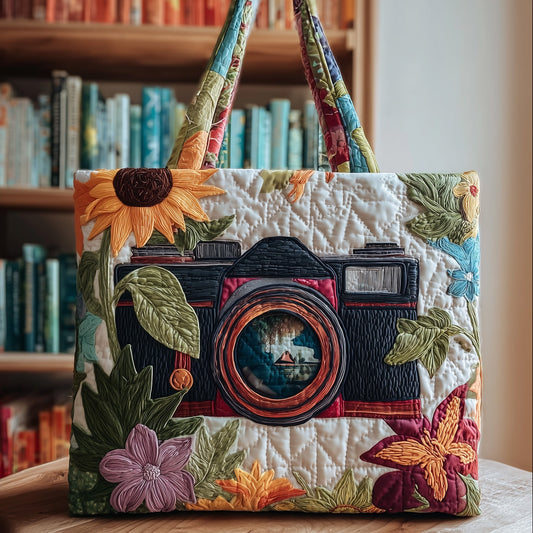 Camera Quilted Tote Bag GFTOTP10978
