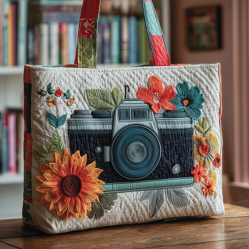 Camera Quilted Tote Bag GFTOTP10979