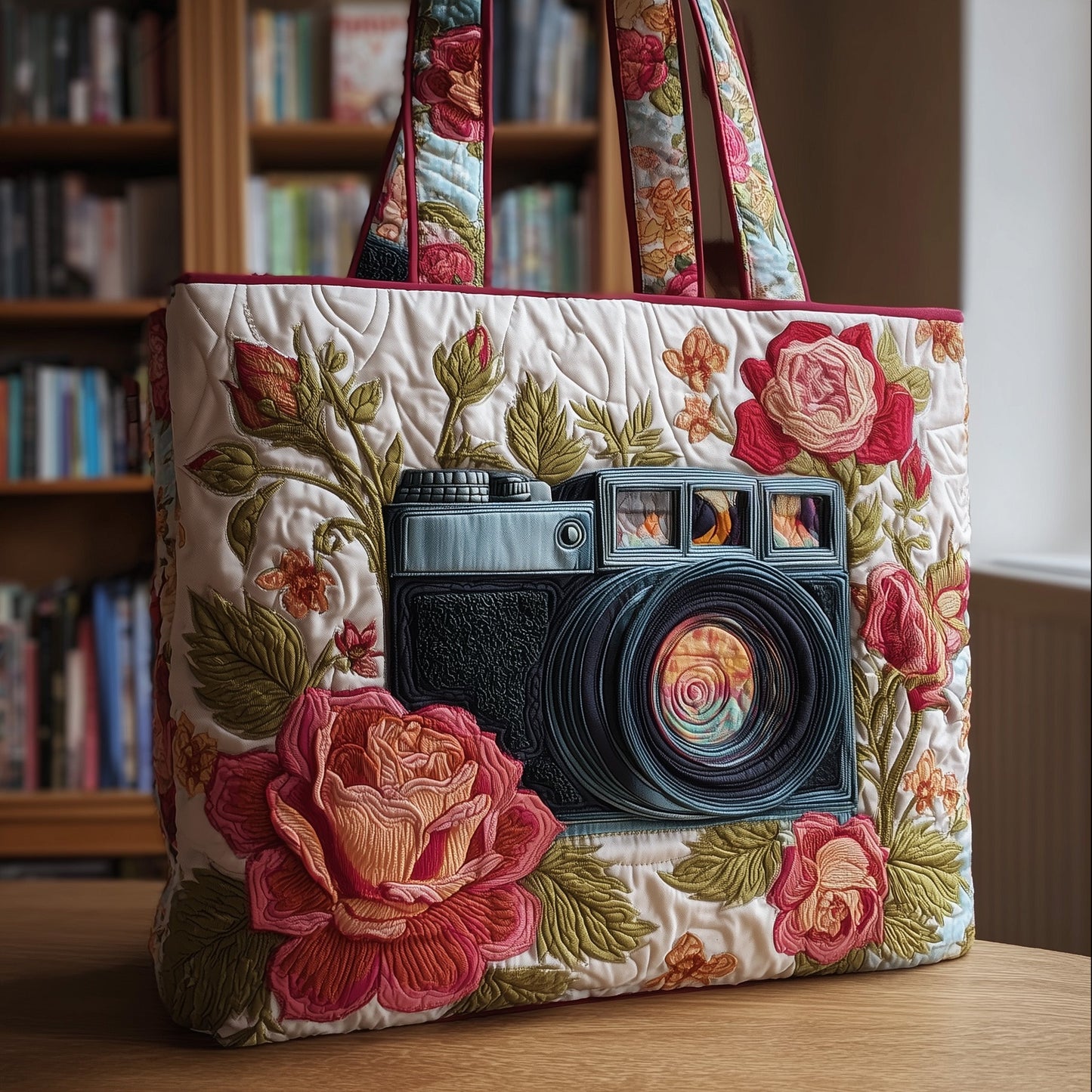Camera Quilted Tote Bag GFTOTP10981