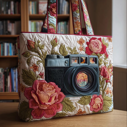 Camera Quilted Tote Bag GFTOTP10981