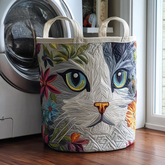 Catitude Quilted Laundry Basket GFTOTP11009