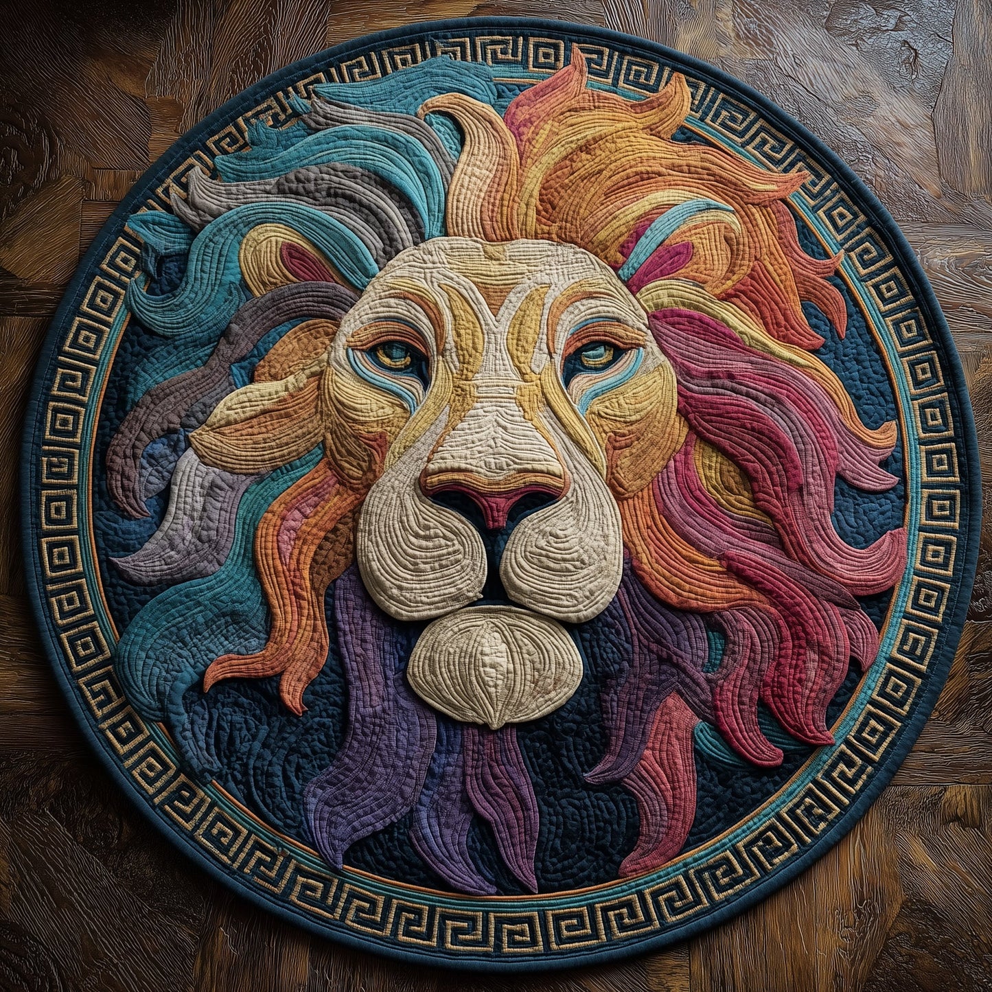 Greek Majesty Quilted Round Mat GFTOTP11019