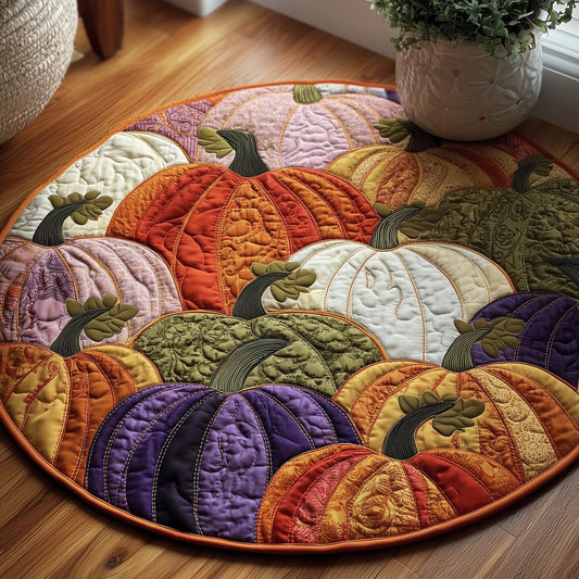 Rustic Pumpkin Quilted Round Mat GFTOTP11020