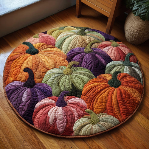 Rustic Pumpkin Quilted Round Mat GFTOTP11021