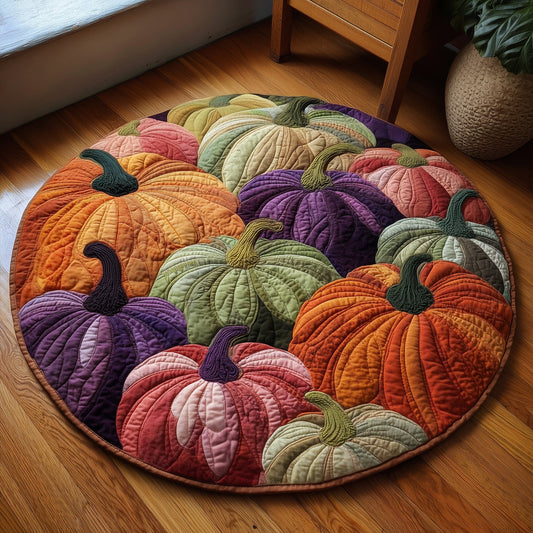 Rustic Pumpkin Quilted Round Mat GFTOTP11021
