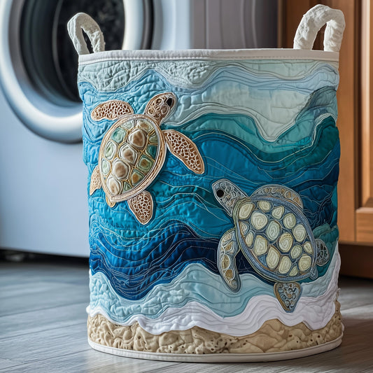 Turtle Drift Quilted Laundry Basket GFTOTP11051