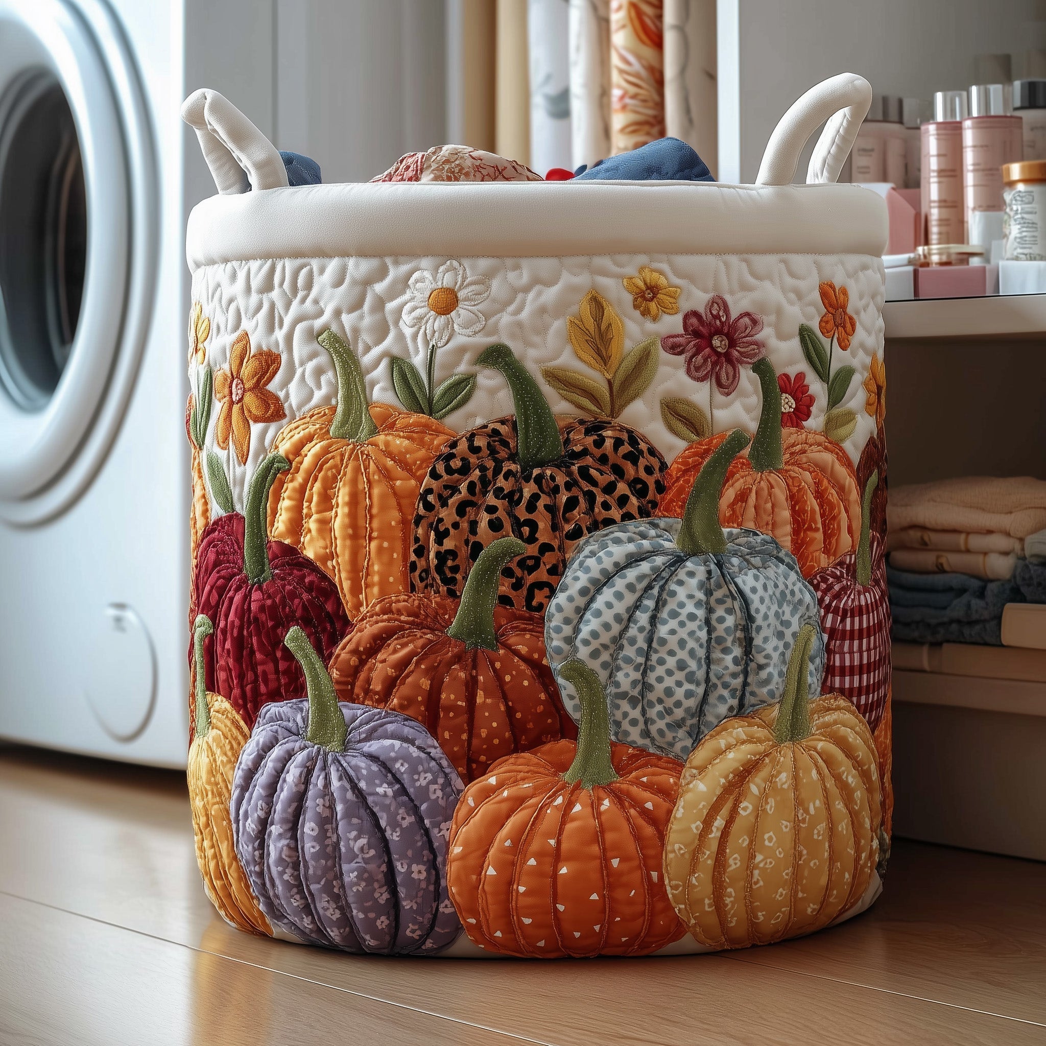 Crisp Autumn Patch Quilted Laundry Basket GFTOTP11052 – Patchique Store