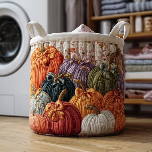 Crisp Autumn Patch Quilted Laundry Basket GFTOTP11054