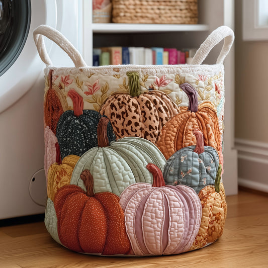 Crisp Autumn Patch Quilted Laundry Basket GFTOTP11055