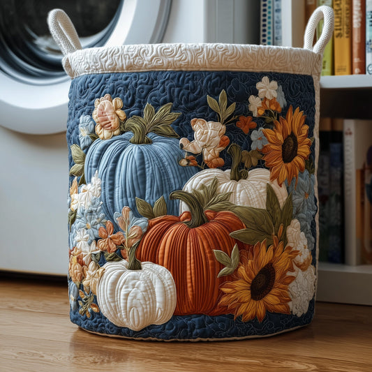 Crisp Autumn Patch Quilted Laundry Basket GFTOTP11057