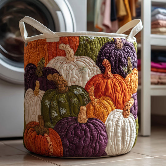 Pumpkin Patch Quilted Laundry Basket GFTOTP11062