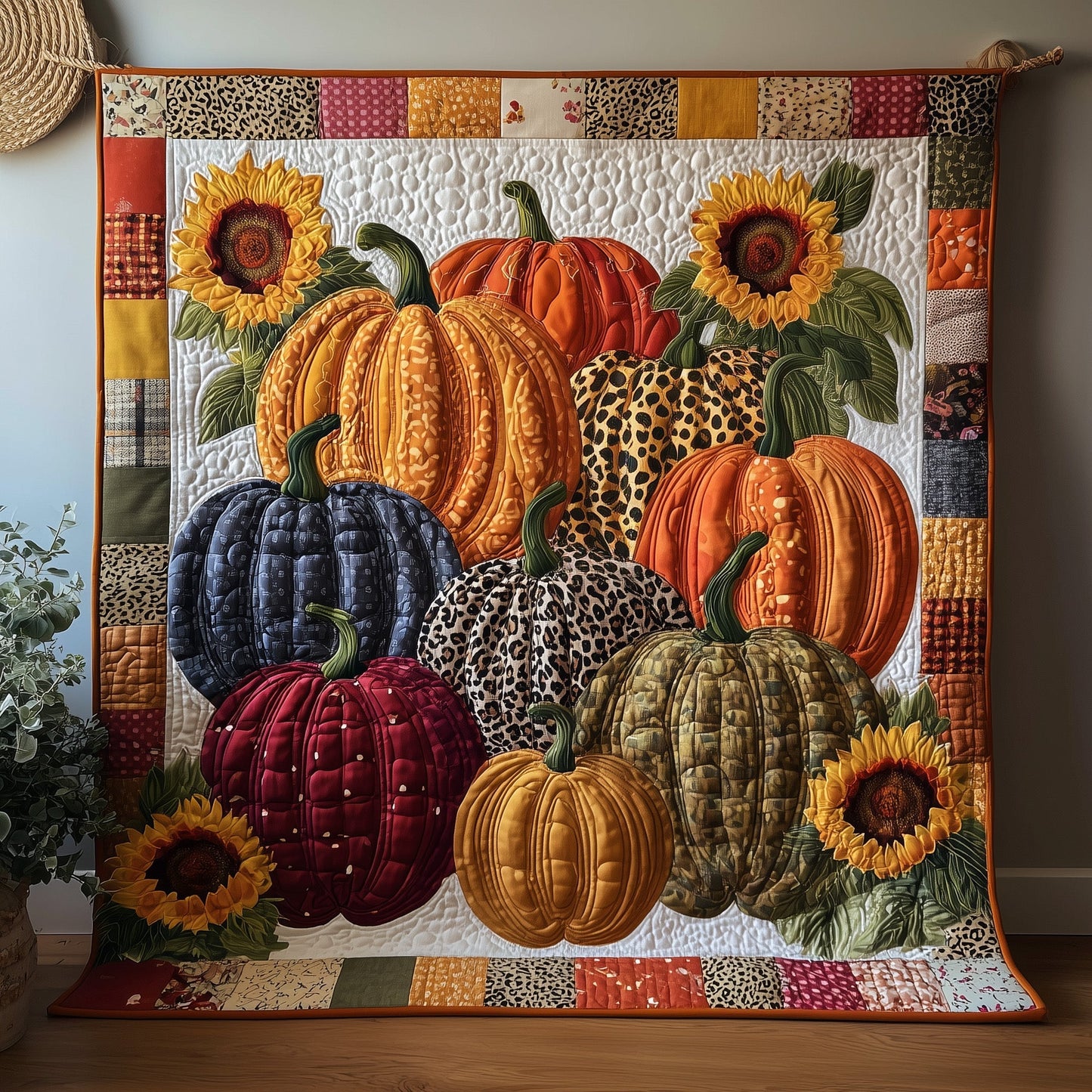 Pumpkin Patch Quilted Blanket GFTOTP11073