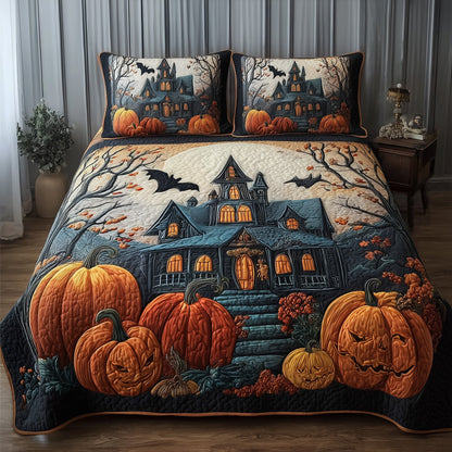 Spooky Manor 3-Piece Quilted Bedding Set GFTOTP11082