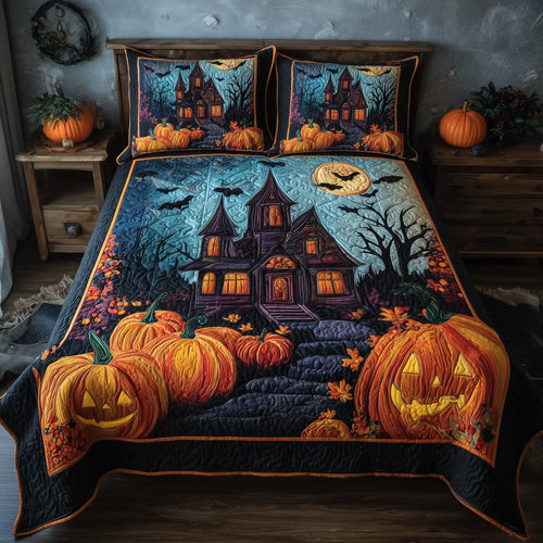 Spooky Manor 3-Piece Quilted Bedding Set GFTOTP11085