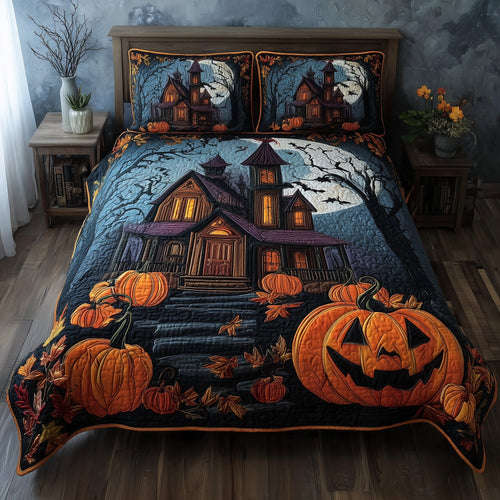 Spooky Manor 3-Piece Quilted Bedding Set GFTOTP11087
