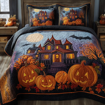 Ghostly Nights 3-Piece Quilted Bedding Set GFTOTP11088