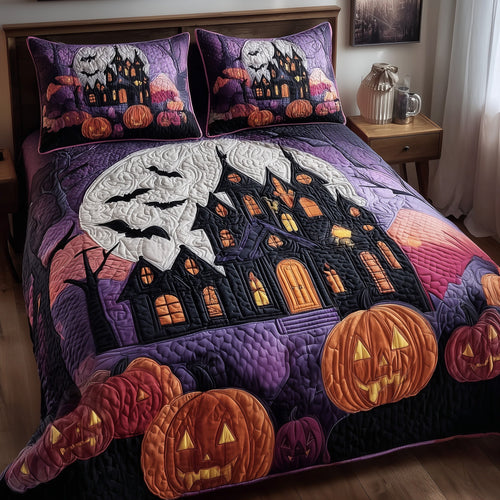 Ghostly Nights 3-Piece Quilted Bedding Set GFTOTP11089