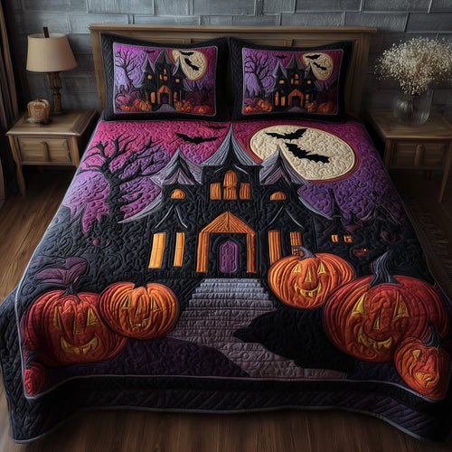 Ghostly Nights 3-Piece Quilted Bedding Set GFTOTP11090