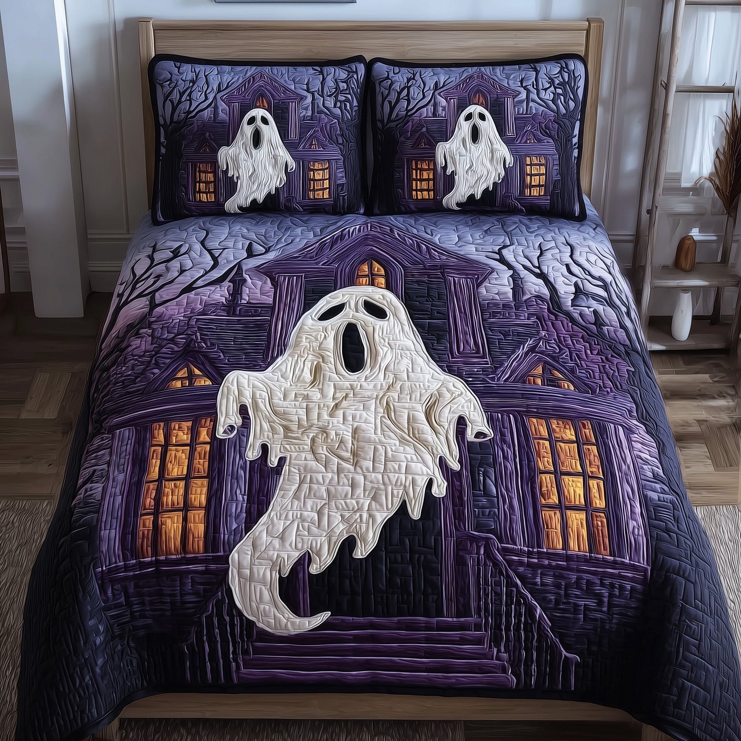 Ghostly Slumber 3-Piece Quilted Bedding Set GFTOTP11093
