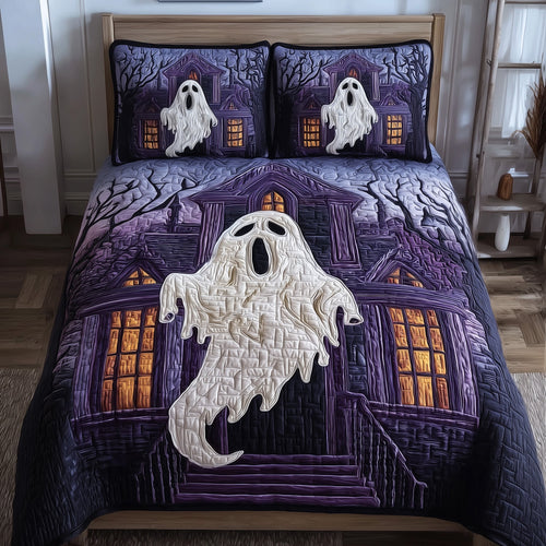 Ghostly Slumber 3-Piece Quilted Bedding Set GFTOTP11093