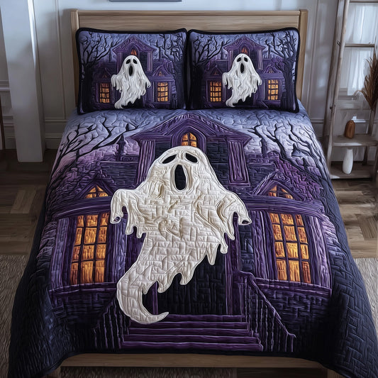 Ghostly Slumber 3-Piece Quilted Bedding Set GFTOTP11093