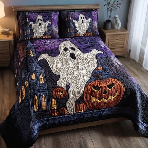 Ghostly Slumber 3-Piece Quilted Bedding Set GFTOTP11094