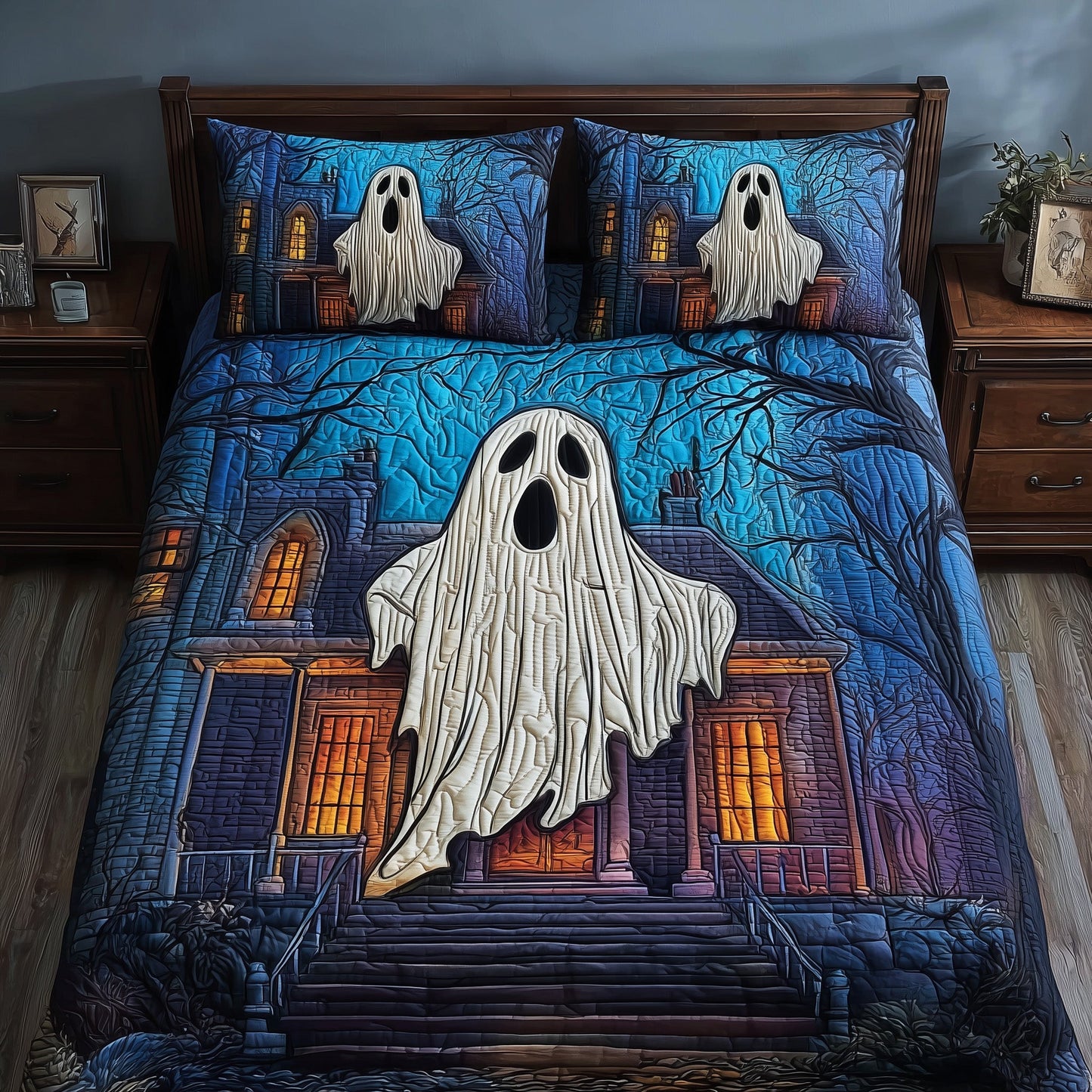 Ghostly Slumber 3-Piece Quilted Bedding Set GFTOTP11096