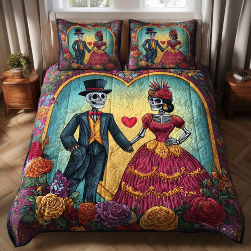 Dia de los Muertos 3-Piece Quilted Bedding Set GFTOTP11110