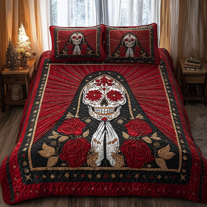Dia de los Muertos 3-Piece Quilted Bedding Set GFTOTP11115
