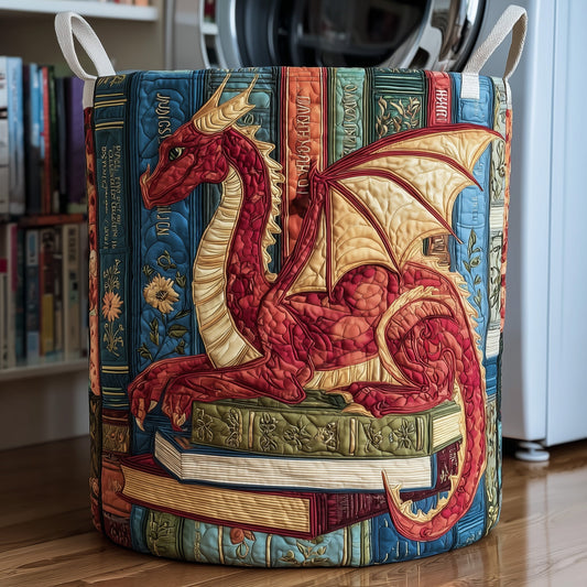 Library Dragon Quilted Laundry Basket GFTOTP11128