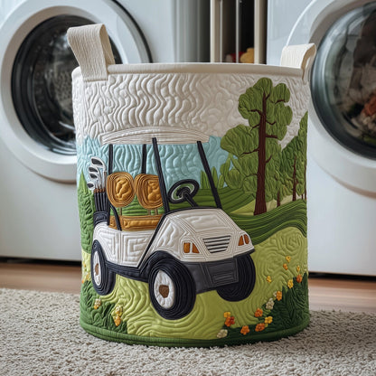 Fairway Dreams Quilted Laundry Basket GFTOTP11131