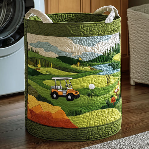 Fairway Dreams Quilted Laundry Basket GFTOTP11134