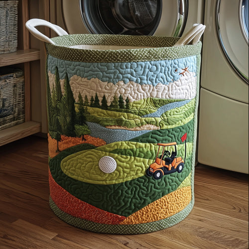 Fairway Dreams Quilted Laundry Basket GFTOTP11136