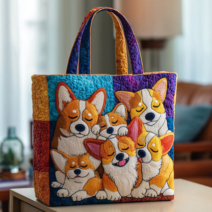 Corgi Charm Quilted Tote Bag GFTOTP11137