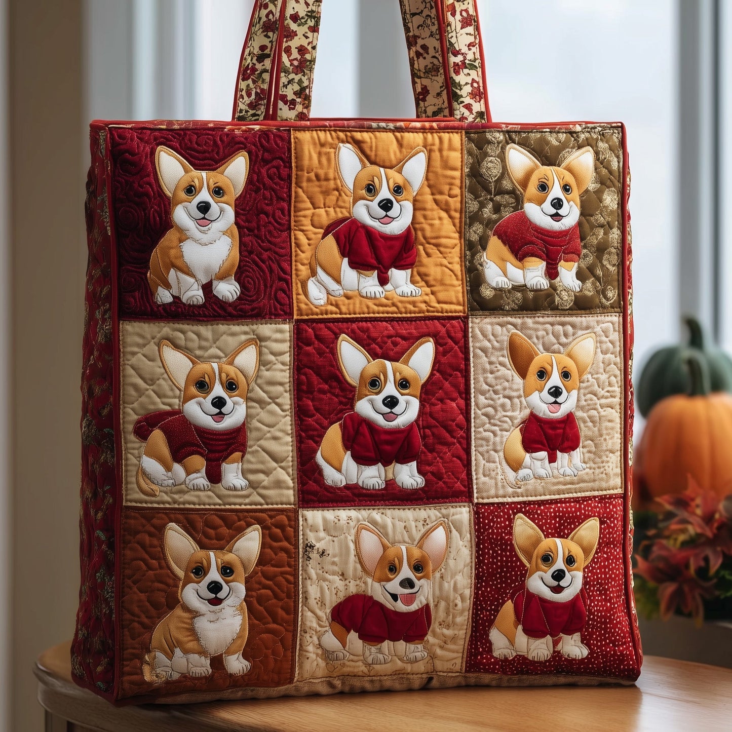 Corgi Charm Quilted Tote Bag GFTOTP11139