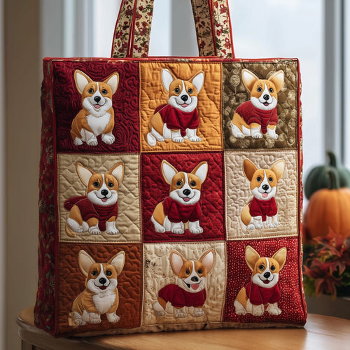 Corgi Charm Quilted Tote Bag GFTOTP11139